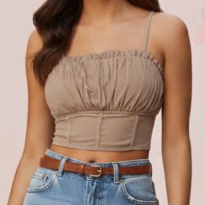 SHEIN Brown Crop Top Size Small